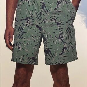 Kirkland Signature Green Monstera Print Swim Shorts